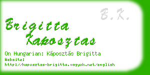 brigitta kaposztas business card