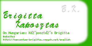 brigitta kaposztas business card